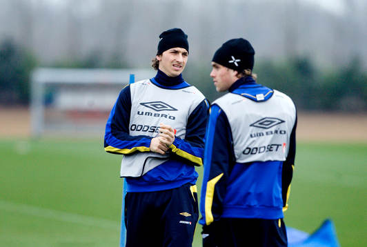 Zlatan Ibrahimovic och Johan Elmander