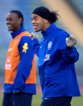 Ronaldinho, Brasilien, skrattar