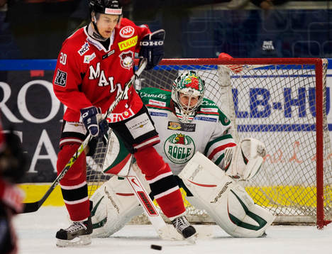 Jussi Tarvainen och Andreas Andersson, målvakt, Rögle