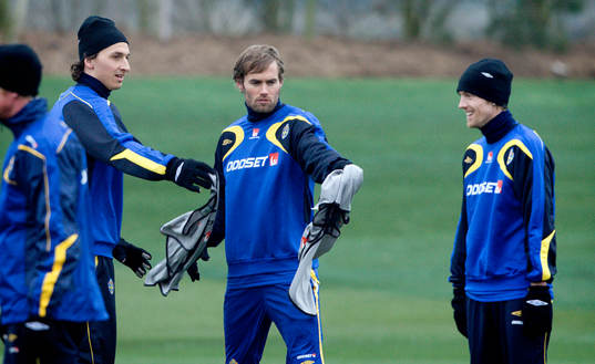 Zlatan Ibrahimovic, Olof Mellberg och Christian Wilhelmsson