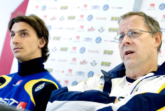 Zlatan ibrahimovic och Lars Lagerbäck
