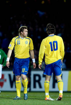 Johan Elmander och Zlatan Ibrahimovic