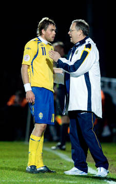 Johan Elmander och Lars Lagerbäck, Förbundskapten