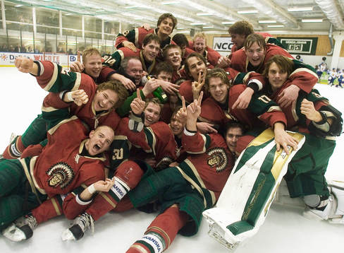 Vilt jubel hos Frölunda sedan mann vunnit