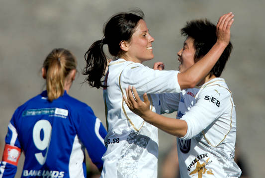 Madeleine Edlund och Ma Xiaoxu, Umeå, jubel