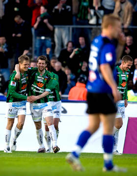 Anton Holmberg, Johann Gudmundsson, GAIS, Jubel, Halmstad