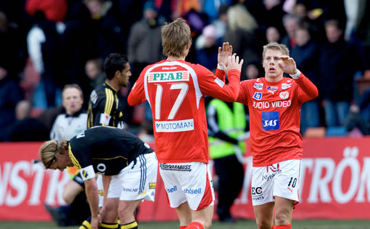 Viktor Elm och Patrik Ingelsten, Kalmar segerjublar
