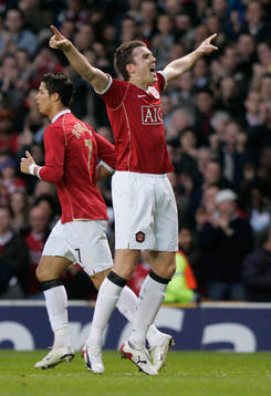 Michael Carrick, Manchester United, jubel, glädje