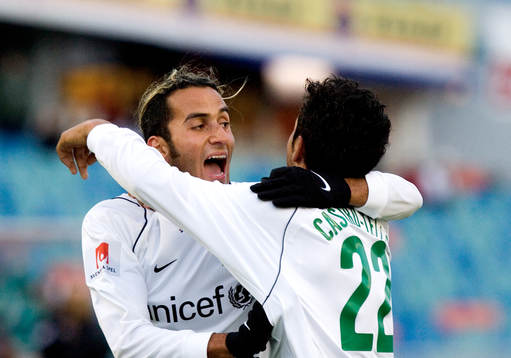 Sebastian Castro-Tello och Erkan Zengin, jubel