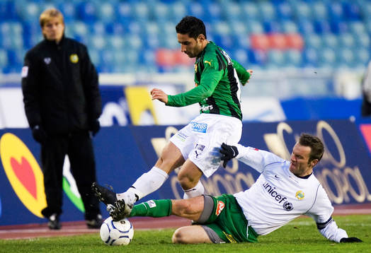 Mikkel Jensen, Hammarby glidtacklar David Durmaz, GAIS.