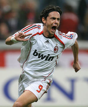 Filippo Inzaghi, Jubel, Milan