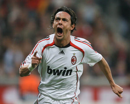 Filippo Inzaghi, Jubel, Milan
