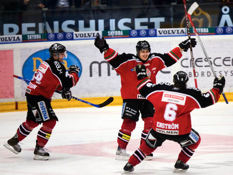 Kristian Kuusela, avgör, jubel för Modo