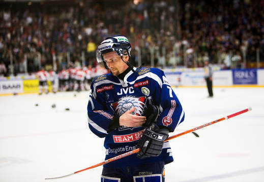 SM-guld till Modo, jubel. Magnus Johansson, Linköping, depp