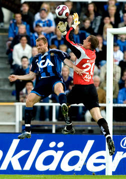 Mattias Jonson, Djurgården och Magnus BVahne, målvakt,
