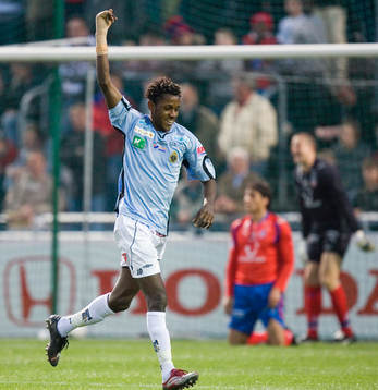 1-1, Yannick Bapupa jubel över sitt mål