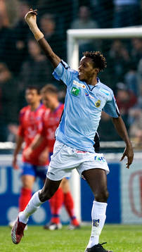 Yannik Bapupa, Gefle, jubel, glädje, hand, arm, bruten,