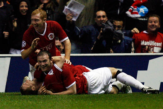 Fotboll, Champions League, Semifinal, Manchester United v