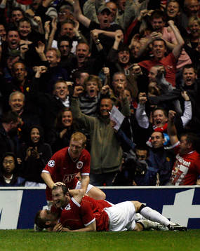 Fotboll, Champions League, Semifinal, Manchester United v