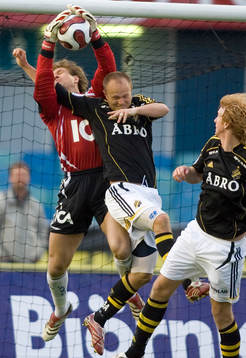 Bengt Andersson, målvakt, Göteborg, Niklas Carlsson, AIK,