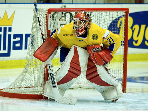 2, Sverige - Ryssland: Johan Backlund, målvakt, Sverige