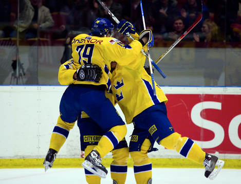 2, Sverige - Ryssland: Seger jubel Sverige