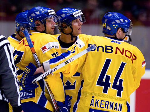 2, Sverige - Ryssland:  Fredrik Bremberg och Johan