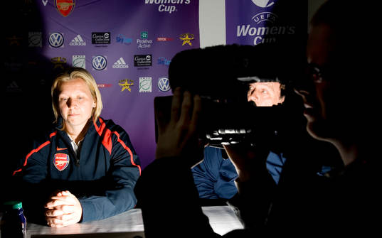 Fotboll, dam, Final UEFA Womens Cup, Presskonferens