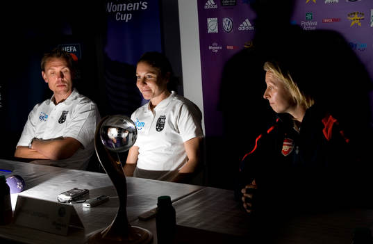 Fotboll, dam, Final UEFA Womens Cup, Presskonferens
