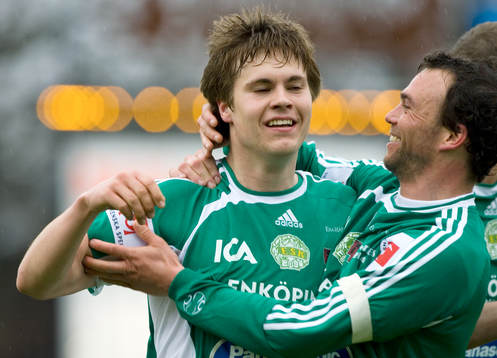 Sebastian Rajalakso och Magnus Reuterwall, Eköping. Jubel