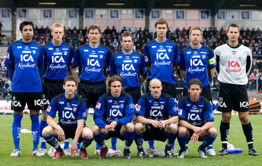 Laguppställning, lagbild, startelva, bakre fr. v. Emra