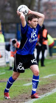 Tibor Joza, Halmstad, inkast