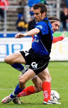 Björn Anklev, Halmstad blir stoppad av César Sántin,