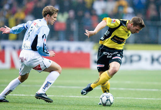 Inte lätt hänga med när Anders Svensson fintar. Fint