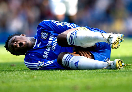 Jon Obi Mikel, Chelsea, har ont mellan benen, skada, smärta