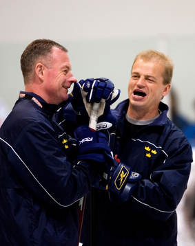 Jan Karlsson, tränare och Bengt-Åke Gustafsson,