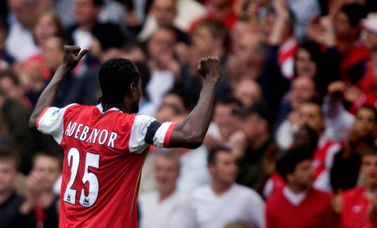 Sheyi Adebayor, Arsenal, jubel