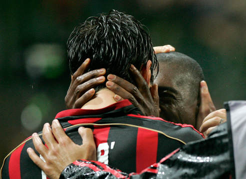 Clarence Seedorf och Kakà, Milan, jubel
