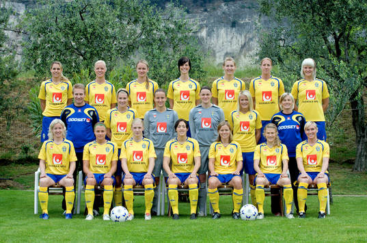 Fotboll, Dam, Landslag, Sverige, Lagbild