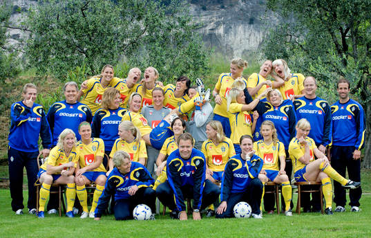 Fotboll, Dam, Landslag, Sverige, Lagbild