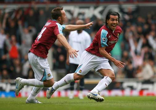 Carlos Tevez, West Ham, jubel