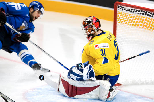 Johan Backlund, målvakt och Tuomo Ruutu