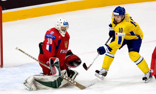 Alexander Steen och Alexander Eremenko, målvakt