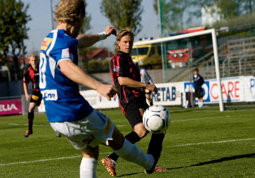 Erik Sundin, Trelleborg, slår ett inlägg