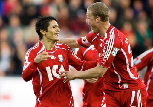 Andres Vasquez och Ragnar Sigurdsson, Göteborg, jubel