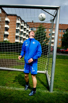 Tobias Linderoth på FCK:s träningsanläggning