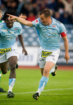Daniel Andersson, Malmö, jubel med Jimmy Dixon