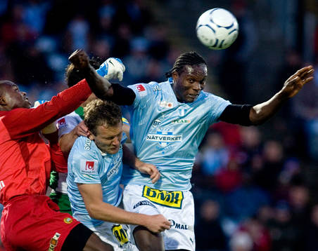 Jonatan Johansson och Edward Ofere, Malmö och Richard