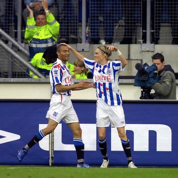 Lasse Nilsson och Afonso Alves, jubel