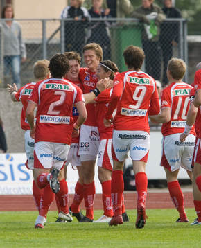 Viktor Elm och Rasmus Elm, jubel